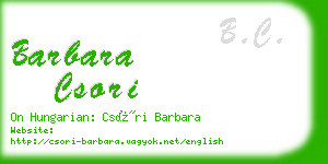 barbara csori business card